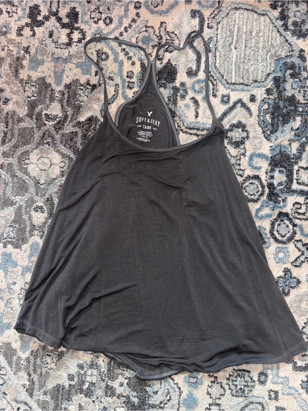 AE dark grey “soft Secy Tank” Racerback Camisole Tank